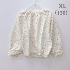 長袖ドット柄ブラウス　ミント　130