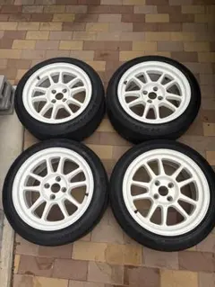 ホワイト8本スポーク 165/55R15 7J+30 軽四カスタム N-BOX - メルカリ