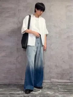 【MONO-MART】ヴィンテージメイクタックフレアデニムパンツ