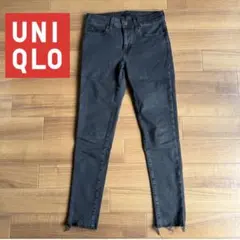 【UNIQLO】ウルトラストレッチスキニーハイライズジーンズ 26 カットオフ