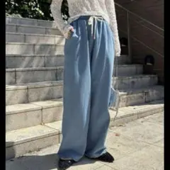 ISOOK アイスー　リラックスワイドデニム