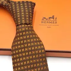 極美品 HERMES ネクタイ ソリッド ワンポイント ZINGARO - メルカリ