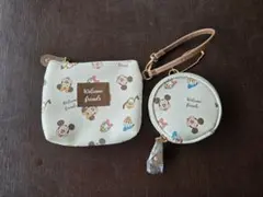 Disney Welcome friends ポーチ小銭入れ 2点セット