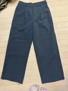 ROPÉ PICNIC チェック柄 ワイドパンツ グレー