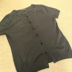 23区　オンワード　半袖カーディガン　黒のサムネイル