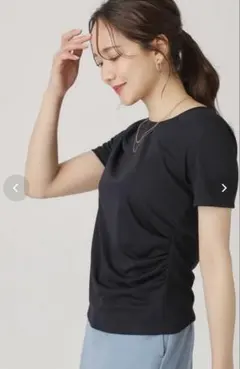 クードシャンス❤︎ ドレープデザインジャージトップス黒⭐︎超美品！のサムネイル