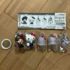 モンチッチ×ハローキティ　めじるしアクセサリー　全種５個セット　フルコンプ