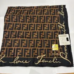 FENDI フェンディダブルズッカ柄ストライプ＆ズッカ柄織りシルク混ミニスカーフのサムネイル