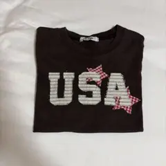 Soup USAロゴ 半袖Tシャツ ブラウンのサムネイル