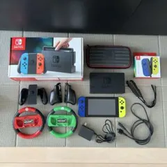 【Nintendo Switch 本体 セット】&【マリオカート用ハンドル付】