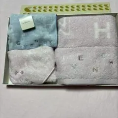 ジバンシー　GIVENCHY タオルセット 水色 ピンク　３枚
