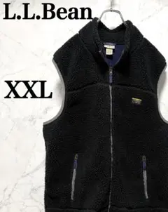 L.L.Bean エルエルビーン フリースベスト ボアベスト ブラック XXL