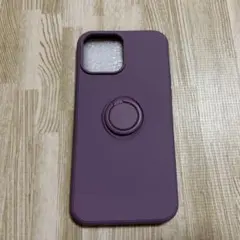 iPhone13 Pro max ケース リング シリコン メッキ加工 パープル