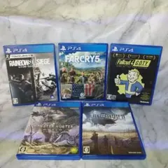 PS4ソフト5本セット（FF15/Fallout4/ファークライ/シージ）