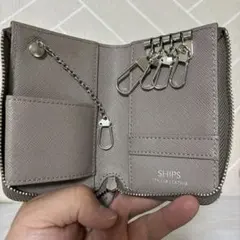 SHIPS グレー キーケース　キーリングのサムネイル