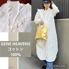 【GENE HEAVENS】 アイレットレースシャツワンピース♡