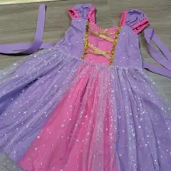 ラプンツェル風紫とピンクのドレス　130