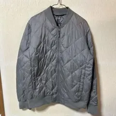 UNIQLO ユニクロ キルティングジャケット リブブルゾン L グレー