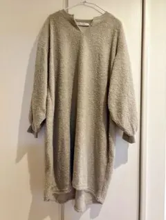 Blue Stripe ボア ニットワンピース Lサイズ