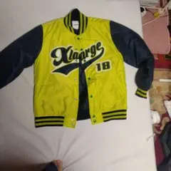 XLARGE スタジャン Sサイズ イエロー/ネイビー