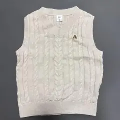 GAP ケーブルニットベスト クリーム色
