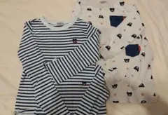 Double.B ストライプ 長袖カットソー 110㌢と80㌢の4枚セット