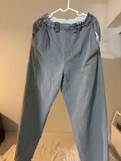studio CLIP グレー ストレートパンツ ゴムウエストのサムネイル