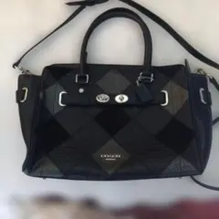 COACH ブラックレザー ショルダーバッグ♡中古品