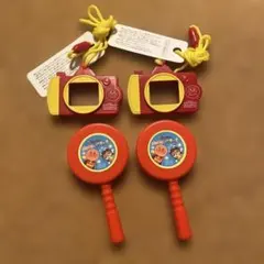 アンパンマンミュージアム 非売品 カメラ みんなでふりふりマラカス 2個セット