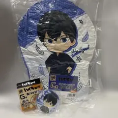 グッスマくじハイキュー!!　影山飛雄　クッション　缶バッジ　②