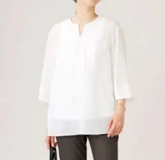 J.PRESS LADIES S BEZピンチェックボートネック ブラウス 麻混 - メルカリ