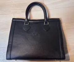 【極美品/希少】イヴサンローラン トートバッグ YSLロゴ 型押し 裏地総柄