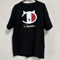 Nyanpion 猫デザイン Tシャツ 黒