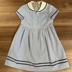 CHOPIN deux 水色セーラー襟ワンピース 120