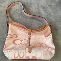 COACH オプティックシグネチャー クリップ ホーボー ワンショルダーバッグ