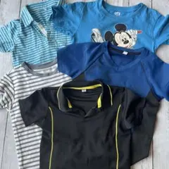 中古品 ユニクロ 男児 半袖Tシャツ 5枚セット110-120cm 夏服まとめ