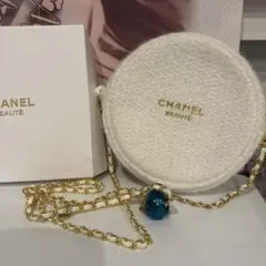CHANEL ホワイトポーチ ゴールドチェーン