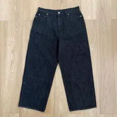 1chaku. イッチャク ワイドデニムパンツ ブラック