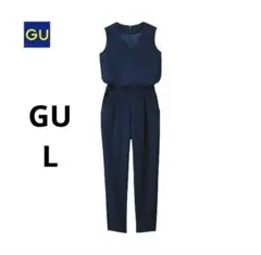 GU Vネックコンビネゾン（ノースリーブ）ネイビー Lのサムネイル