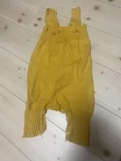 【新品同様】即日発送！黄色 ニット ロンパース オーバーオール Lサイズ