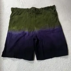 Amina タイ製 グラデーション ショートパンツ エスニック ヒッピー 紫×緑のサムネイル