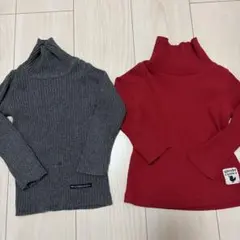 男の子　女の子　タートルネック　長袖　90cm ２着セット