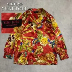 希少 80s 90s YUKI TORII 光沢 アート シャツ DM1310のサムネイル