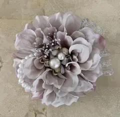コサージュ/54 ラベンダークリーム　ハンドメイド　卒業式　入学式　セレモニー