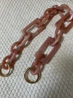 ピンク プラスチック リンクチェーンストラップ