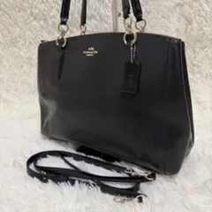 COACH コーチ トートバッグ ブラック 2WAY ショルダーゴールド金具