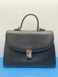 E04）BURBERRYS バーバリー レザー フォーマル ハンドバッグ 黒