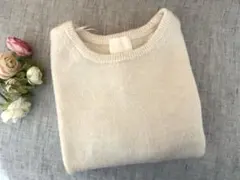 ⭐️H&M 半袖ニットセーター　オフホワイト⭐️