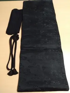 喪服用　帯・帯締め・帯揚げ　正絹　夏冬兼用