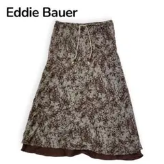 【Eddie Bauer】 ロング スカート ウエスト紐 コットン